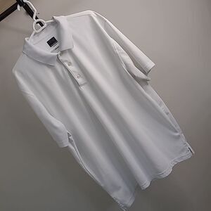 Gregnorman playdry sz XXL/TTG white 100% poly polo shirt